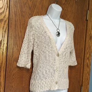 GAP Low-cut Lightweight Sexy Ecru Summer Sweater